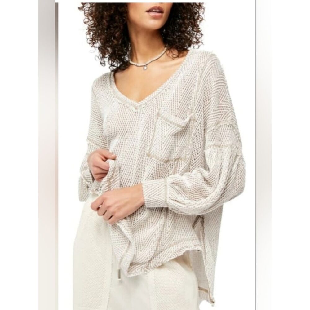 We The Free Fresh & New Hacci Knit Top Womens Size S